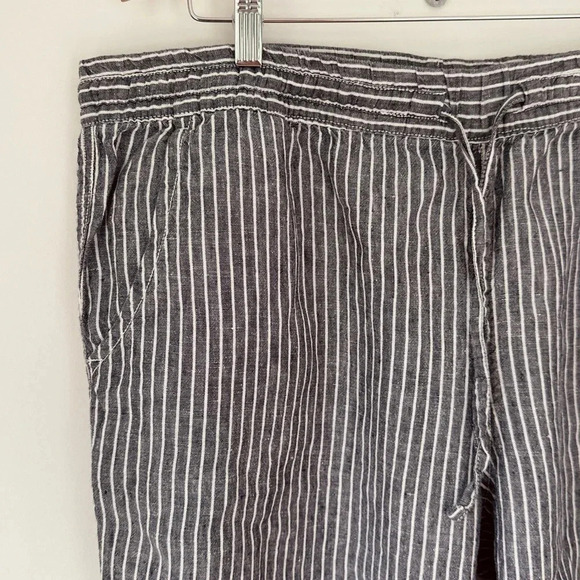 L.L. Bean Linen Capris - blue/white striped - Size 18P - Picture 3 of 5